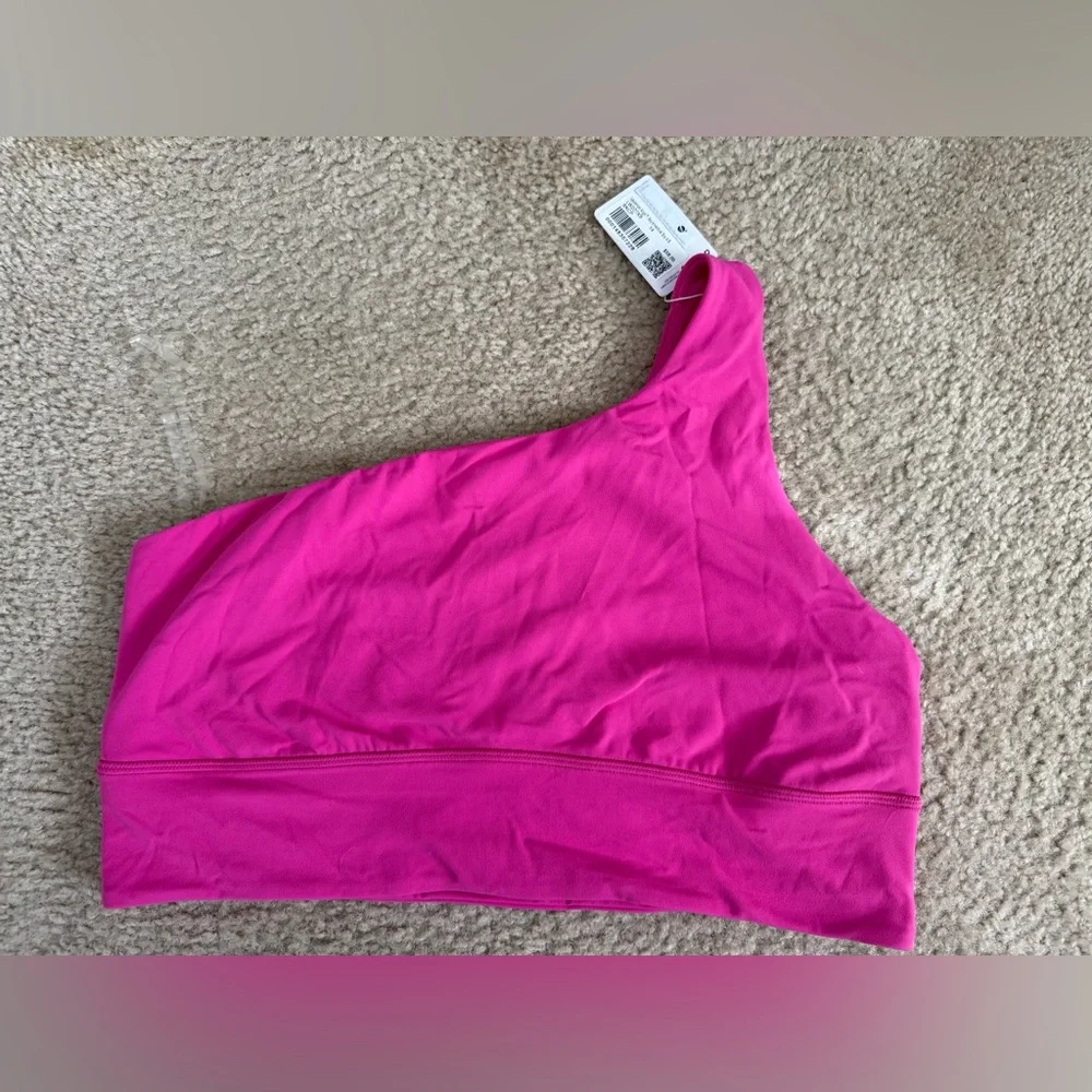 Lululemon Athletica Vibrant Pink Asymmetrical Bra